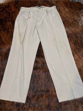 VTG Polo Ralph Lauren Andrew Pant Mens 38/30 Beige Pleated Classic Chino